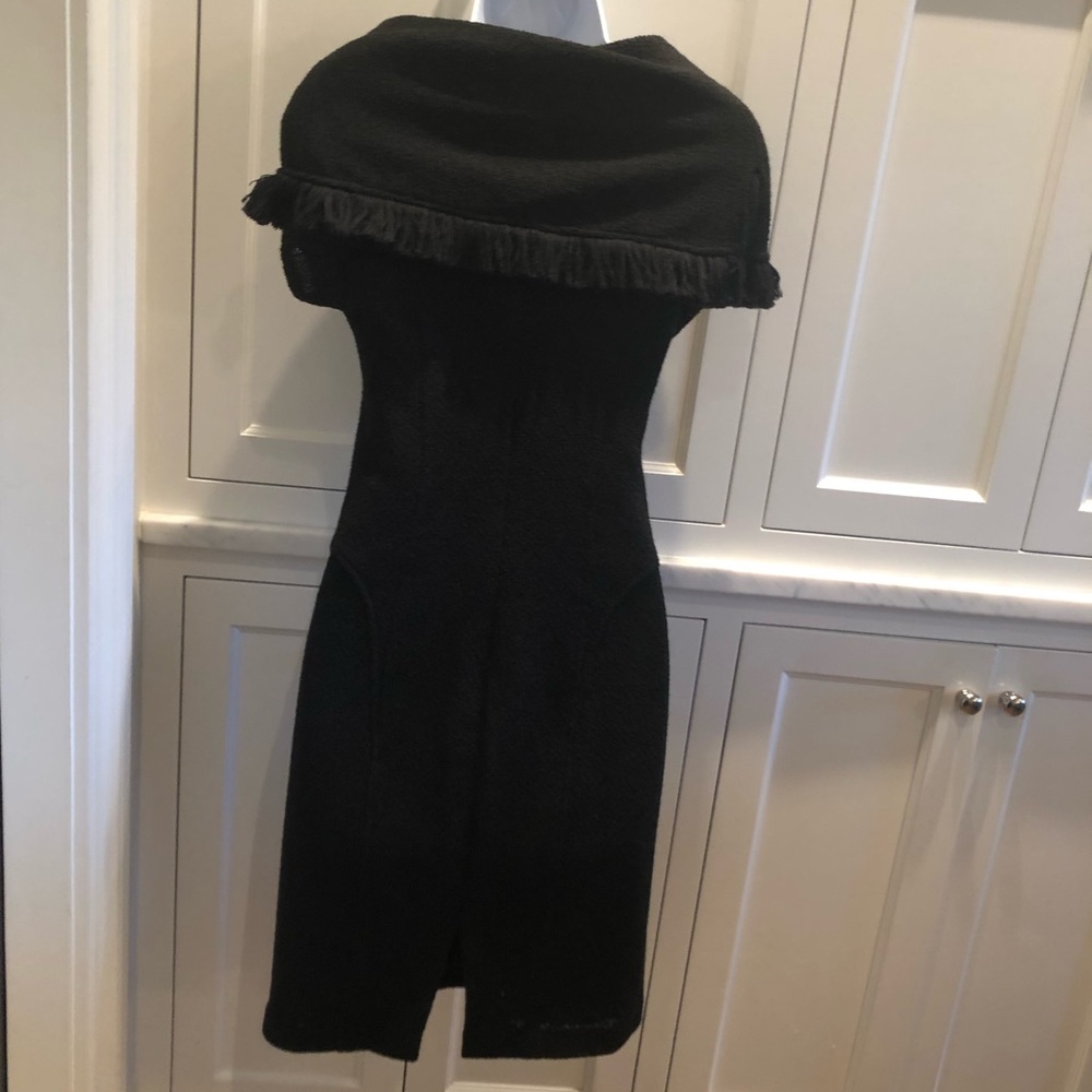 Tracy Reese Shawl Collar Black Dress - Picture 2 of 8